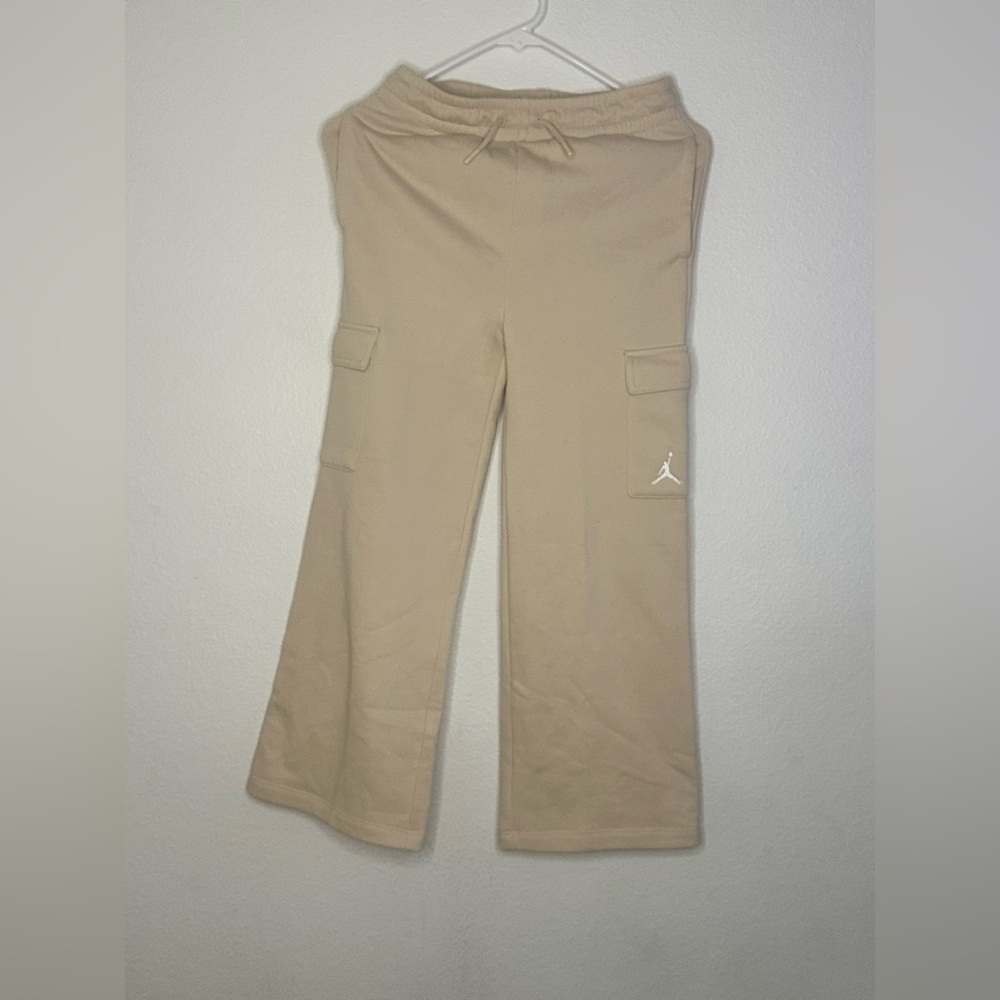 Kids Tan Cargo Sweatpants